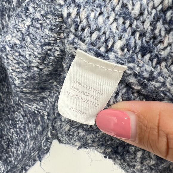 Pure Jill Blue Knit Pullover Cotton Blend Sweater Women's XS Petite - Picture 4 of 6